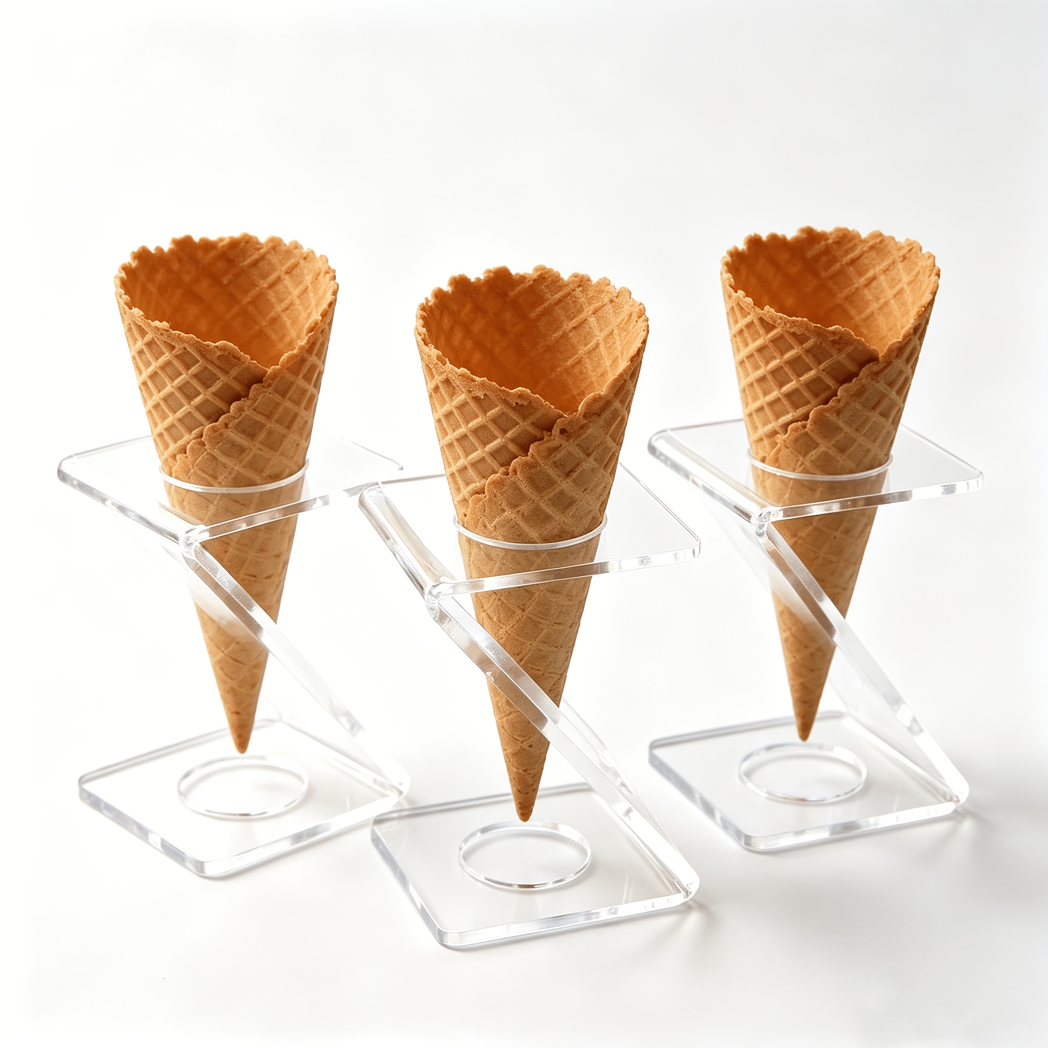 TEMU Clear Ice Cream Cone Holder, Acrylic Baseball Stand For Display Small Ball Holder For Golf Softball Tennis Spheres | Cotton Holder, Cupcake Cone