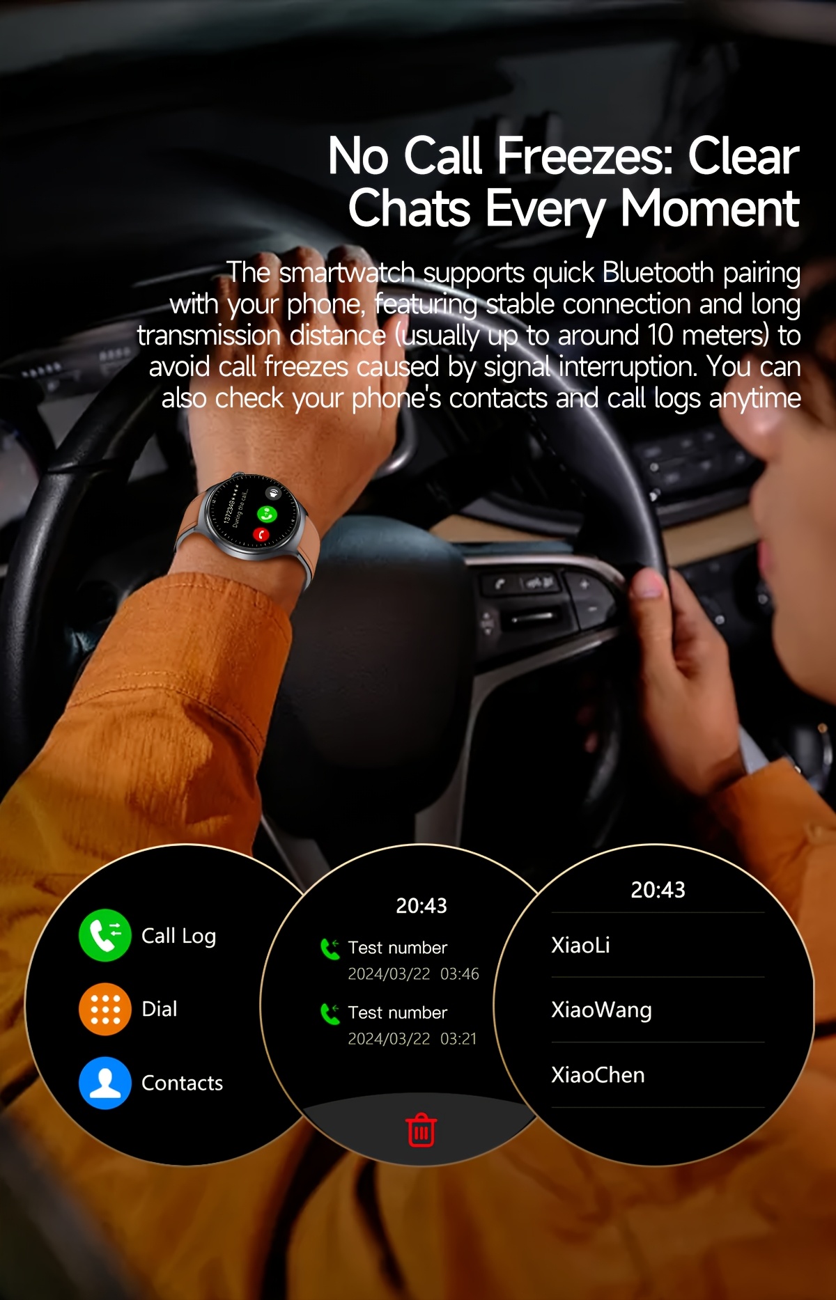 2026   smartwatch 1 43 inch amoled     supports wireless calling     sos 100 sports   remote monitoring fitness tracking compatible with iphone and   phones Product details 7