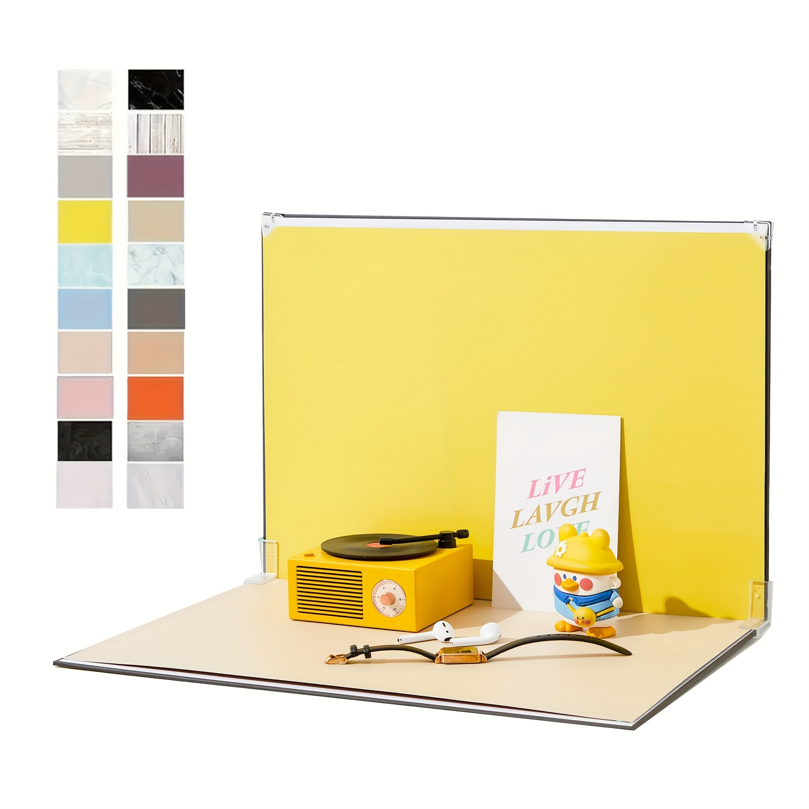 TEMU Kit de Toile Photo 16,3x11,1 Pouces, 10 Feuilles Papier Mat Double Face Non Réfléchissant Haut de Gamme pour Accessoires Photographiques Bijoux