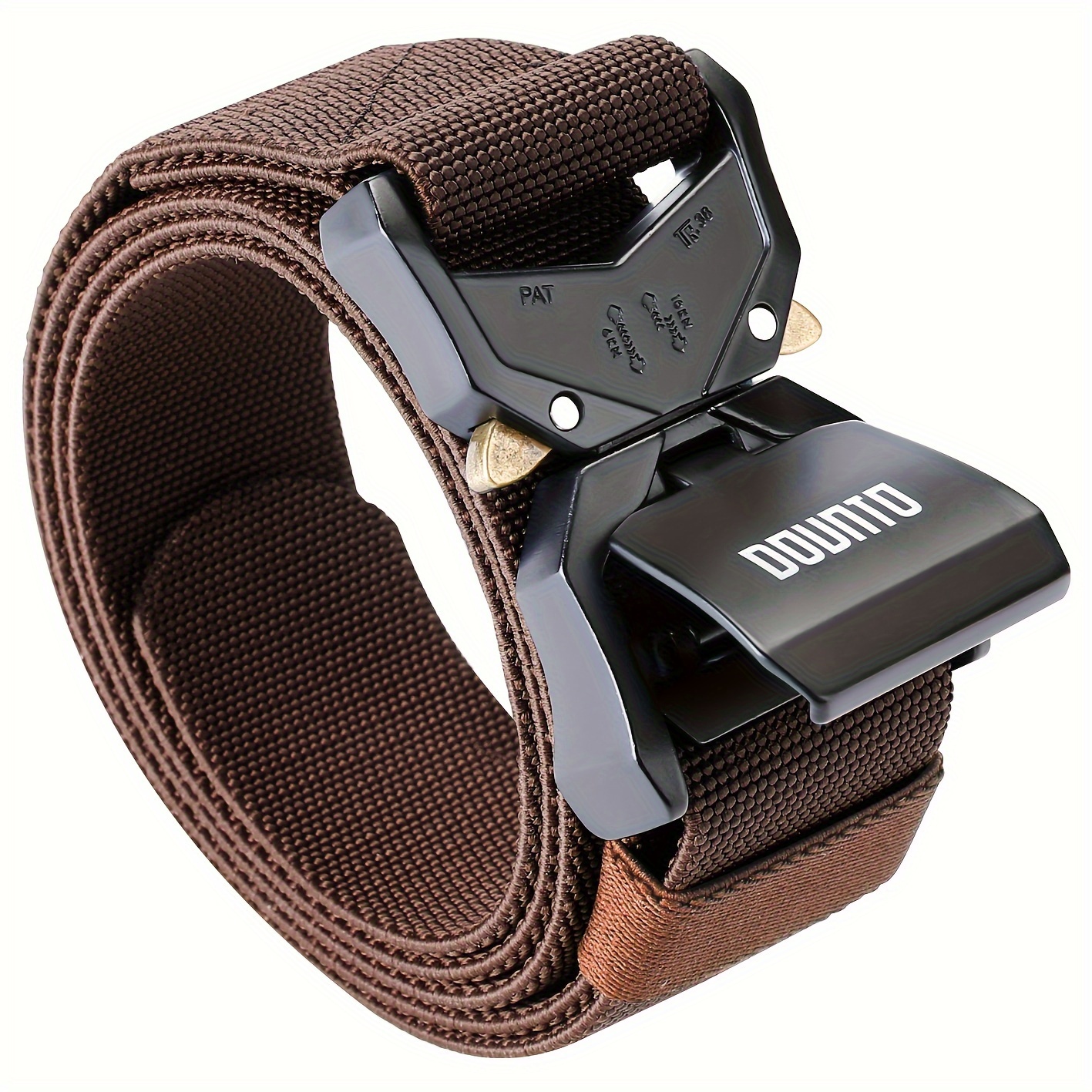 DUNTO Tactical Quick Release Belt for Men Durable Stretch Nylon Secure Buckle