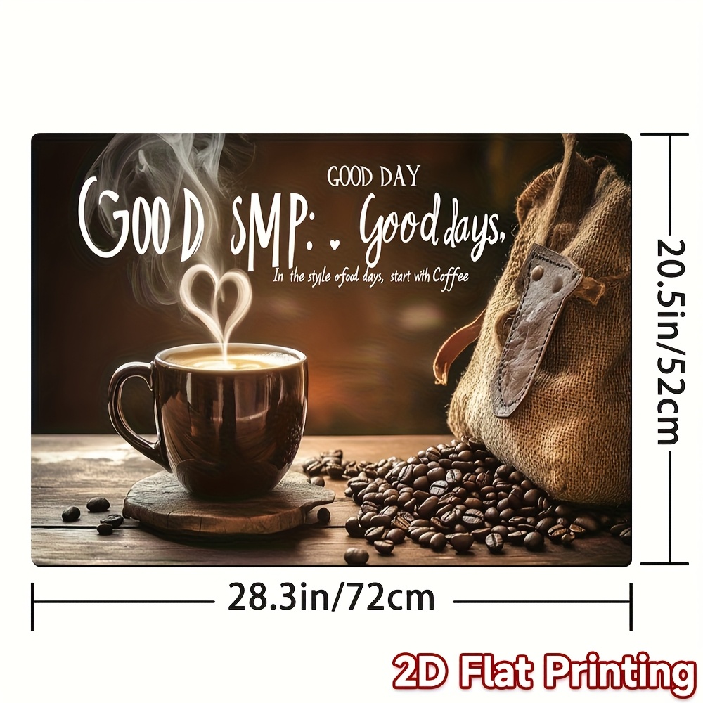 TEMU 1pc,2d Flat Printing Stove Top Cover Protection Pad Coffee Moment(1),stove Protector Mat,for Electric Stoves, Cut At Will,non-slip, Anti-scratch