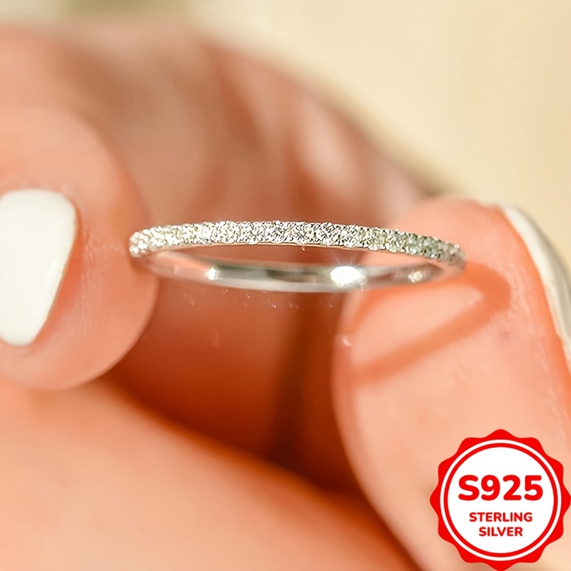 925 Silver Ring An Elegant And Fashionable Made of Designed for Women And Adorned with Synthetic Zirconia Ideal for Occasions Such As Parties Dates Birthdays Christmas Gifts Year-Round Events Weddings And Banquets