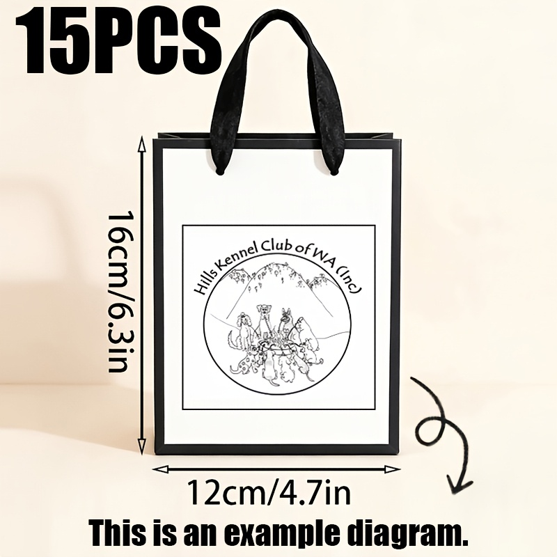 TEMU [customer ]15pcs - Custom Small Paper Bags - 16cm*12cm - With A Stylish And Minimalist , Are Perfect For Storing Small Additions, Lingerie, And