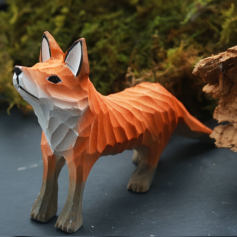 1 Handcrafted Linden Statue - Exquisite Wood-carved Animal, Ideal For Home Office Or Study Decoration, A Gift