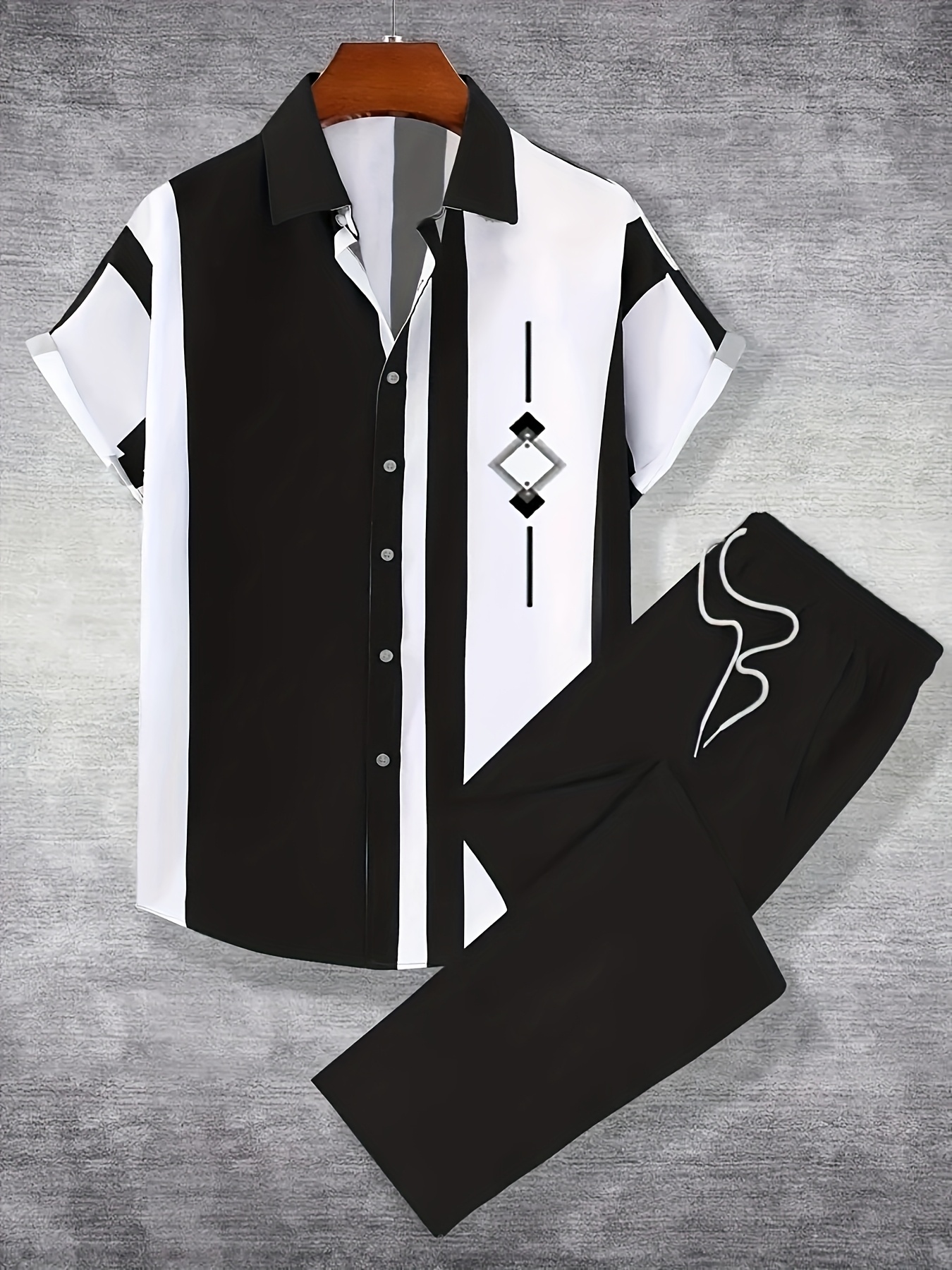 men no collar shirt sold on Temu United States