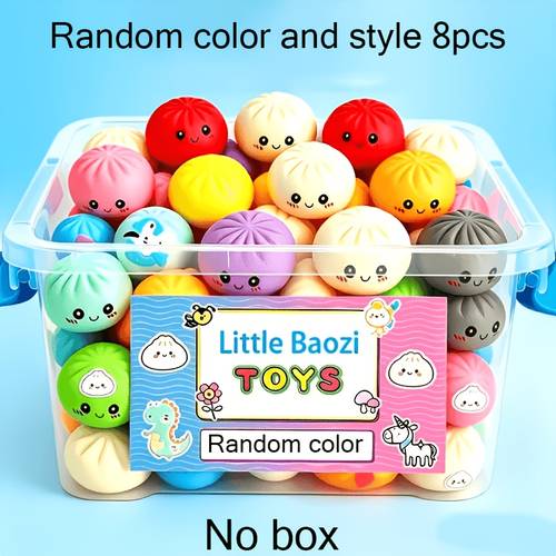 8pcs of colorful buns for squeezing fun childrens educational squeeze toys table decorations very suitable as gifts for halloween thanksgiving or christmas childrens festival birthday gifts squeeze items random color