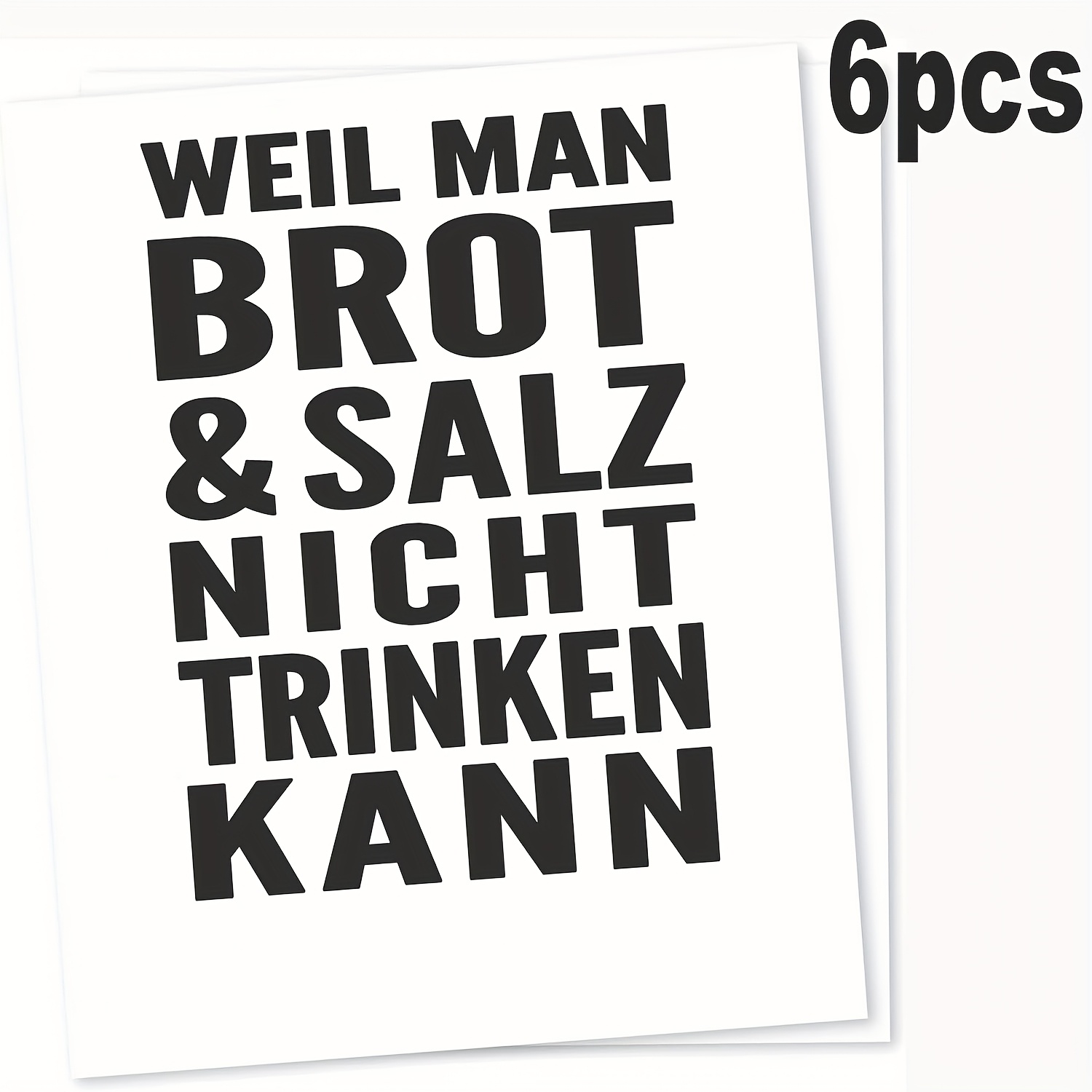 Image of 6 Sheets/pack, For Housewarming Into A New Apartment Or House, Self-adhesive Labels, A Creative Way To Present Wine With Self-adhesive Labels. German "" Gift Label, Suitable For Housewarming Gift