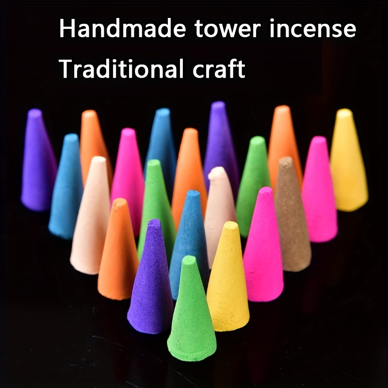 

Natural Lavender Scented Wood Incense Cones - Handmade, , Non-toxic, Smokeless Aromatherapy Incense For Home, Bedroom, Office, Yoga – For And Deodorizing