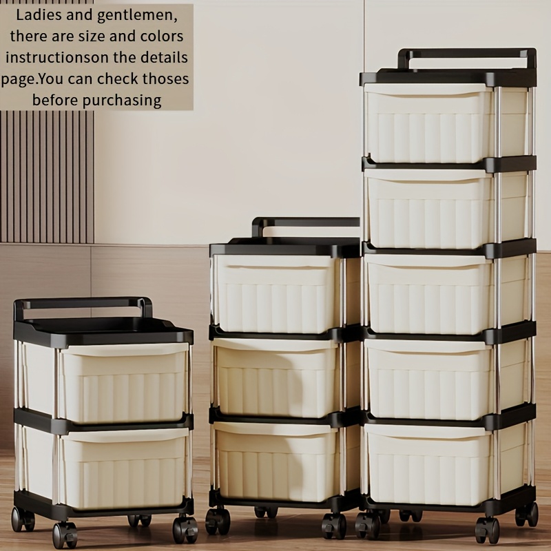 rolling storage cart with drawers   mobile organizer with 360 wheels for kitchen bathroom bedroom narrow space saving utility cart for snacks makeup household supplies Product details 3