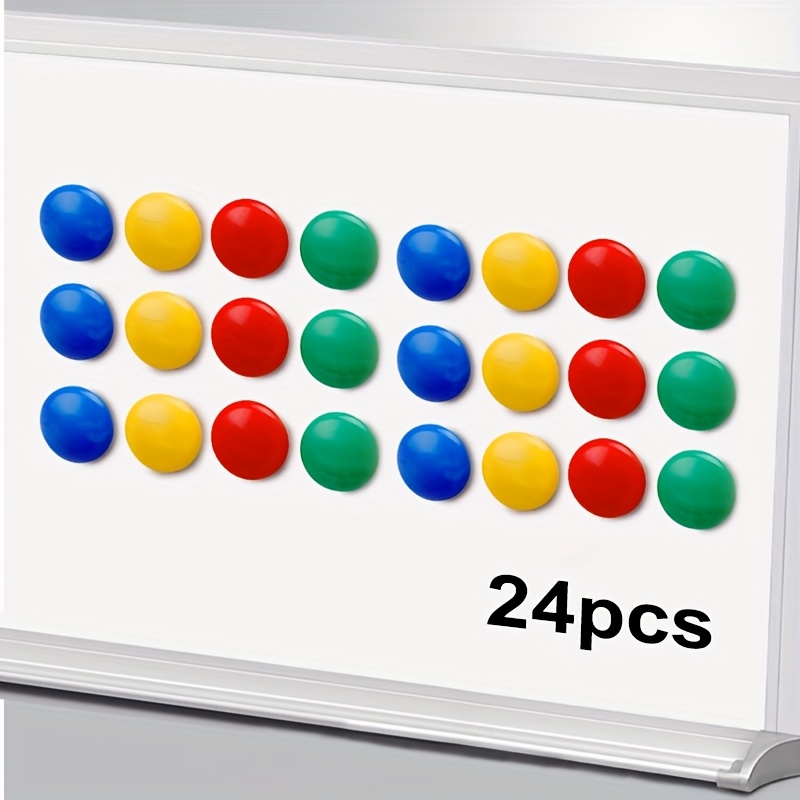 12/24/50pcs Colorful Magnetic Push Pins - Refrigerator Magnets For Whiteboard, Fridge, Office & Classroom Supplies - Educational/office Accessories