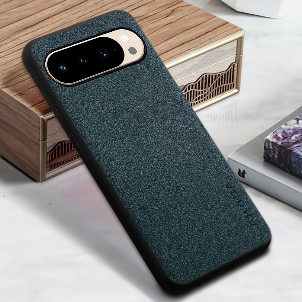TEMU Phone Case - Stylish Vintage Faux Leather Phone Cover For Google Pixel 10a 10 Pro Xl, Featuring A Matte Soft Bumper And A Durable Hard Back For