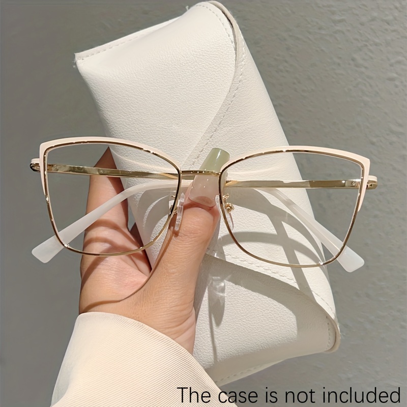 Image of 1pc Women New Shaped Glasses Exquisite Frame Vintage Minimalist White Eyeglasses Trendy Popular Glasses Suitable For Daily Banquet Decorative Wear
