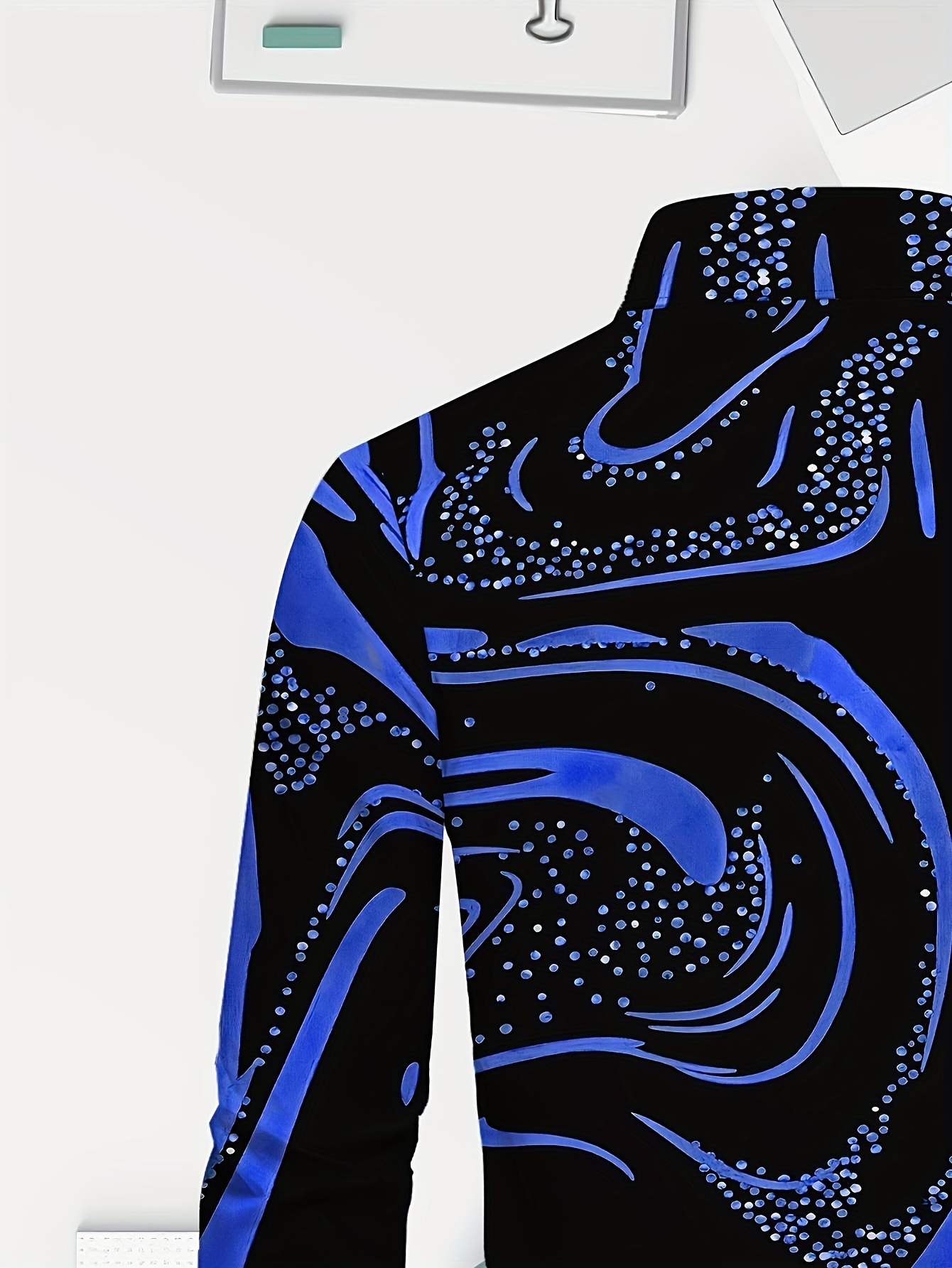 Men'S Casual Long Sleeve Shirt Polyester Lapel Collar Slight Stretch Loose Fit for Adult, Fall/Winter