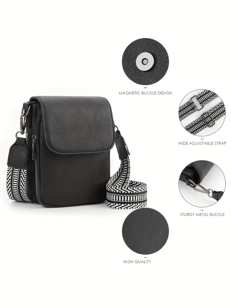 small crossbody bags for women fashion pu double compartment cell phone crossbody wallet purses with card slots details 7