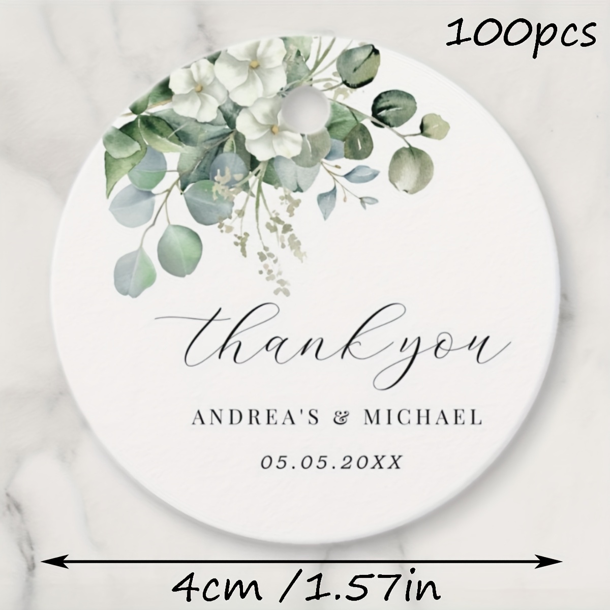 TEMU 100 pezzi Etichette personalizzate per regali di per matrimonio, , giada, etichette personalizzate per bomboniere di matrimonio, etichette