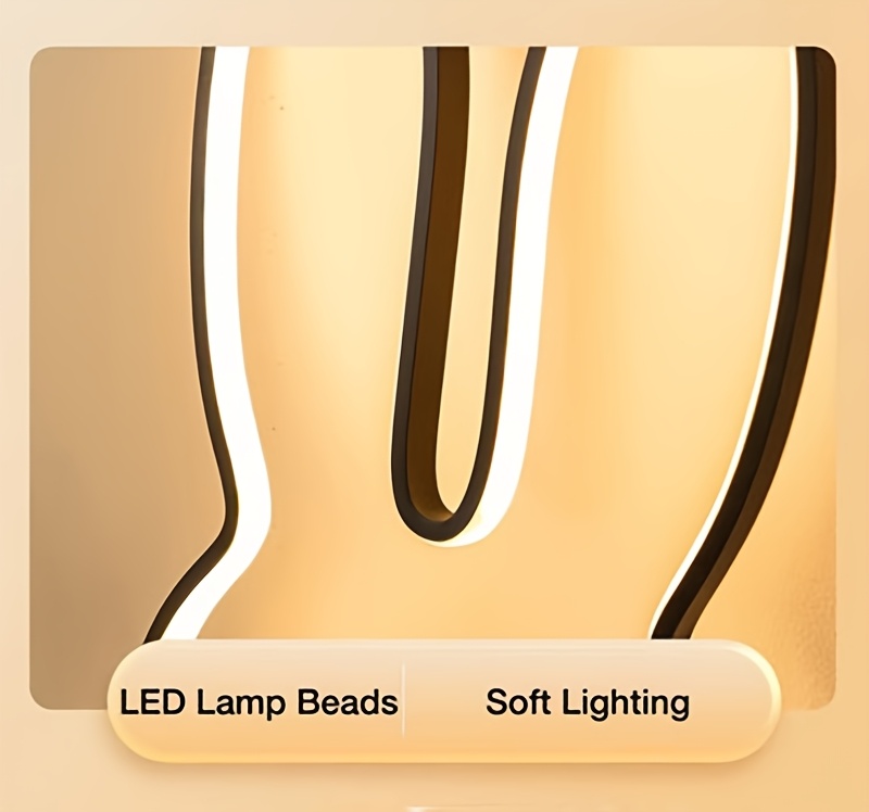 1pc cute rabbit led wall lamp usb plug in three color dimmable night light for bedroom office study room decor ideal gift for mothers day valentines   room light   design usb powered lamp rabbit night light Product details 1