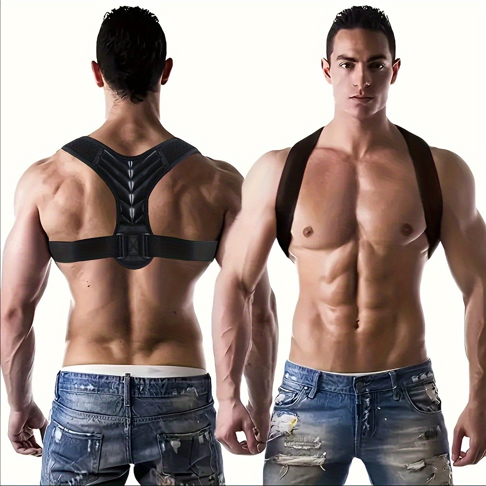Back Brace with Adjustable Straps - Comfortable Back Support Brace, Breathable Polyester & Nylon Blend, Sporty Style