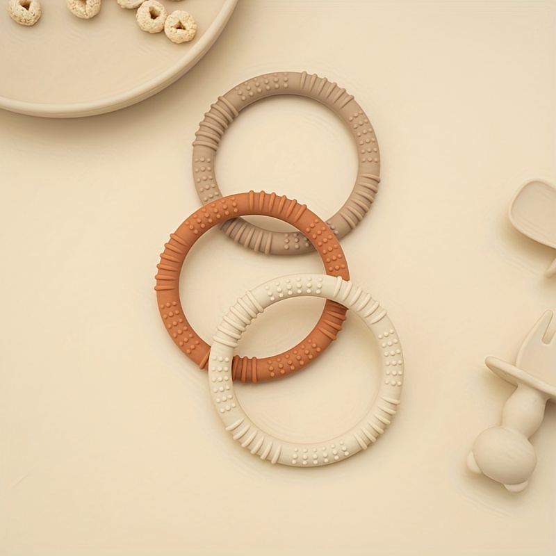 Colorful Silicone Teething Ring for Babies