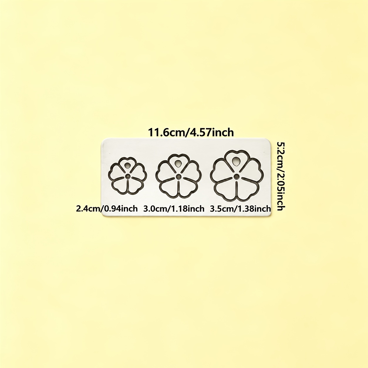 TEMU Set de 3 matrices de découpe en cuir de fleur à pétales pour boucles d'oreilles, pendentifs, breloques de sac et accessoires faits main DIY