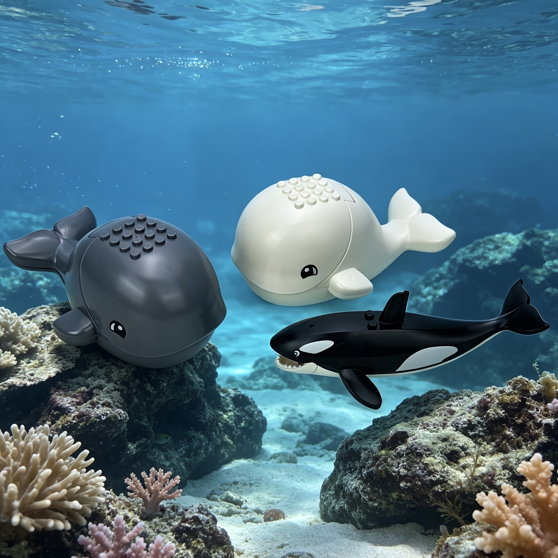 Assembly Building Blocks MOC Marine Animals Set