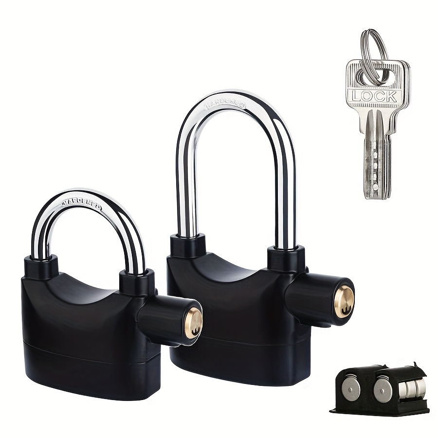 puerta de seguridad   resistente con sensor de movimiento y   fuerte - candado antirrobo para puertas,  , bicicletas, muebles - funciona con pilas (  2 pilas no recargables), cerraduras para el hogar Detalles del producto 2