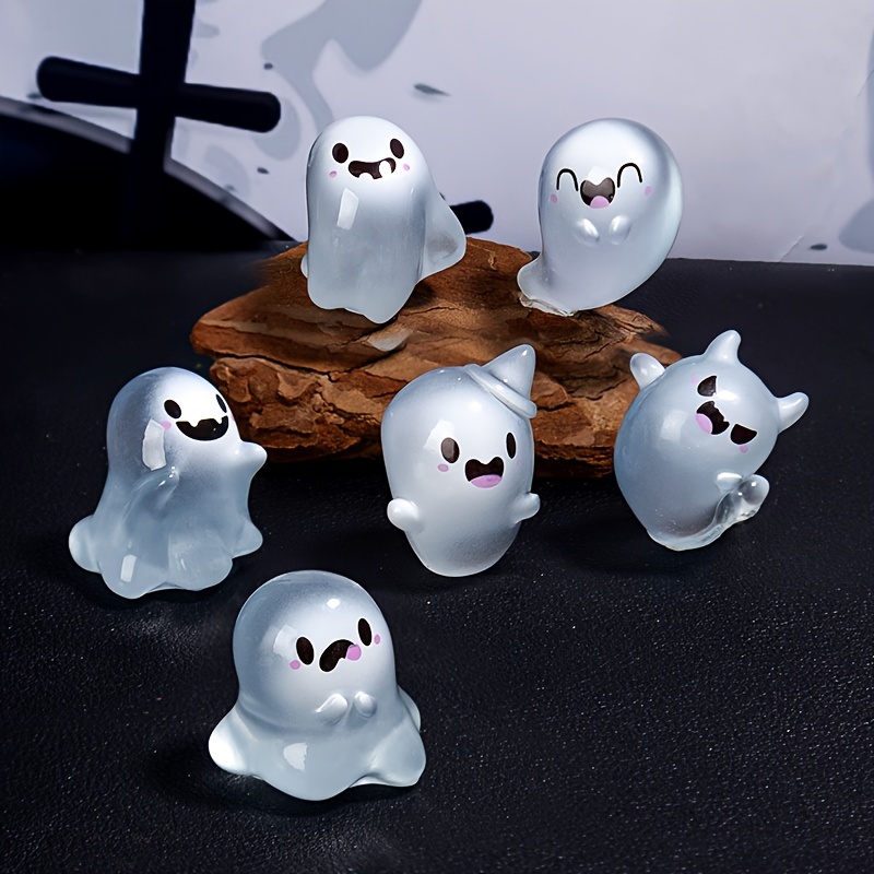 

6pcs -the- Figurines Set - Miniature Decor For Aquariums, For Halloween Diy Crafts &