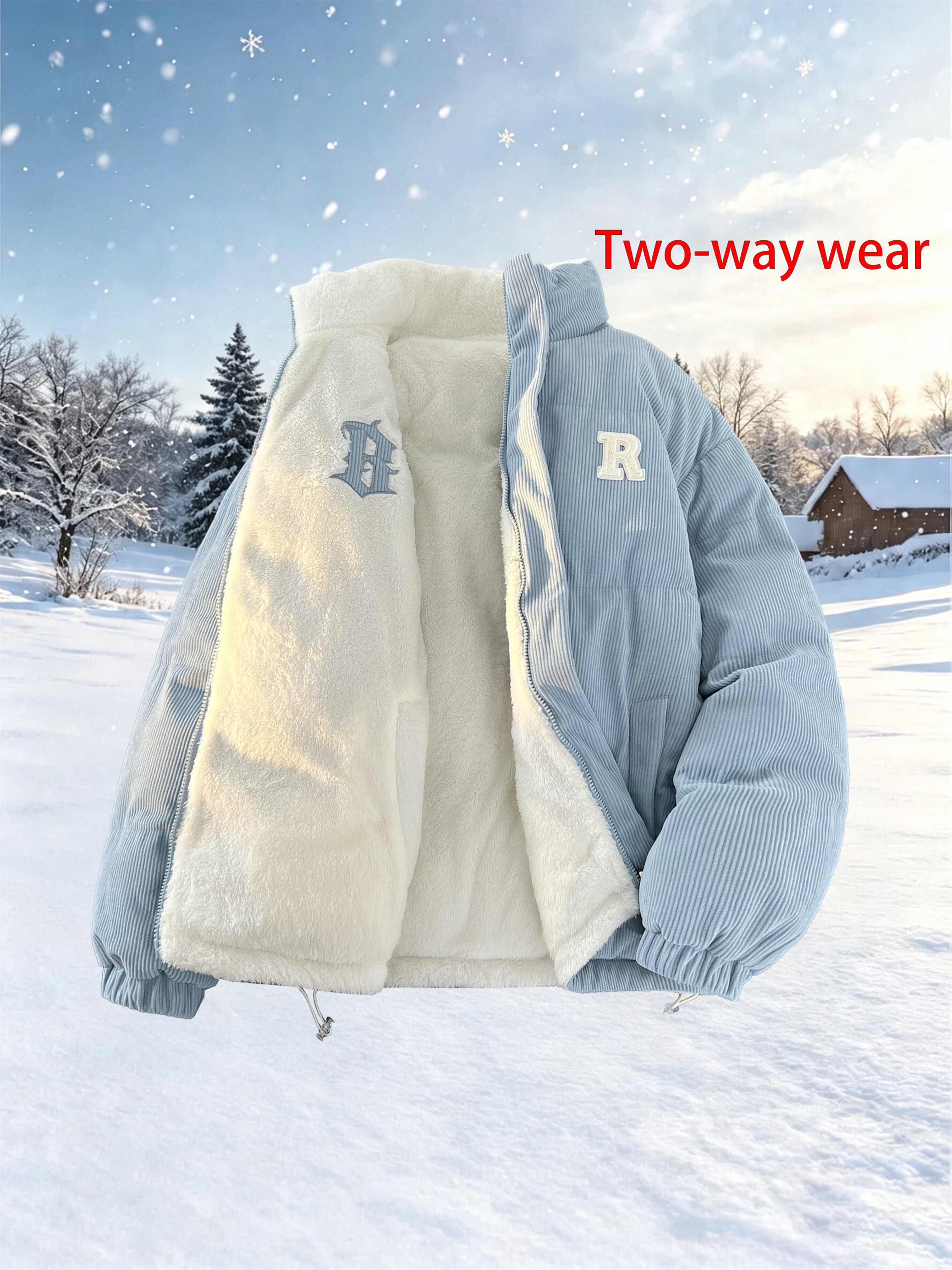 Double-Faced Wearable Ultra-Warm Lamb Fleece Jacket