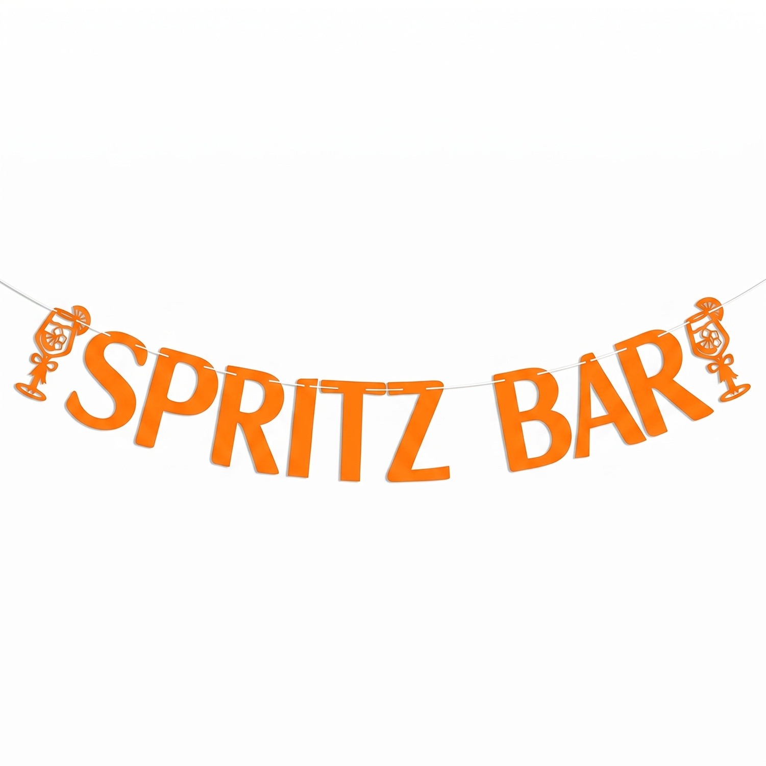 Image of Bar Garland, Felt Banner, Birthday Decor, Lemon Citrus Bridal Shower Bachelorette Wedding Party Decorations Orange