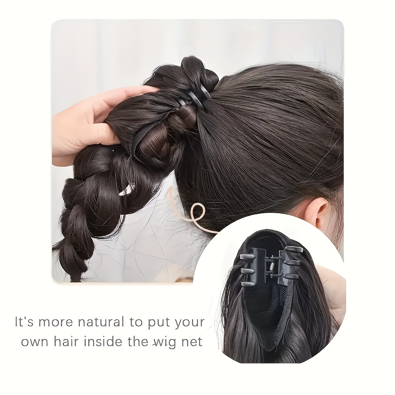 synthetic high ponytail braid extension clip in half tied long curly hairpiece natural fluffy new chinese style braided twist high temperature fiber safe clips for all hair type details 0