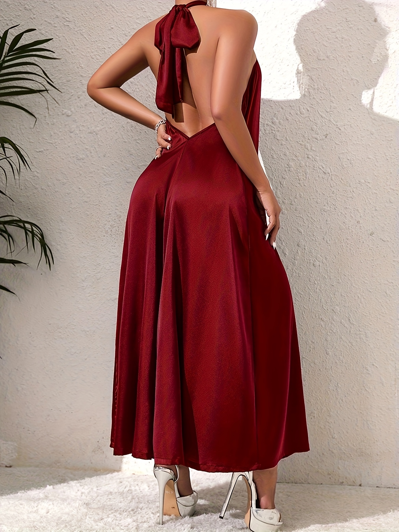 high end french evening gown a halter neck luxurious