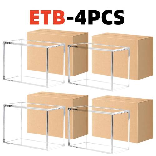 photo de l'article ensemble de 4 vitrines en , chaque vitrine une épaisseur de 5 mm, conçues pour . parfaites pour les boîtes dentraîneur elite et avec les boîtes de rangement rectangulaires de haute qualité etb. dotées fermeture magnétique sécurisée, transparentes et .