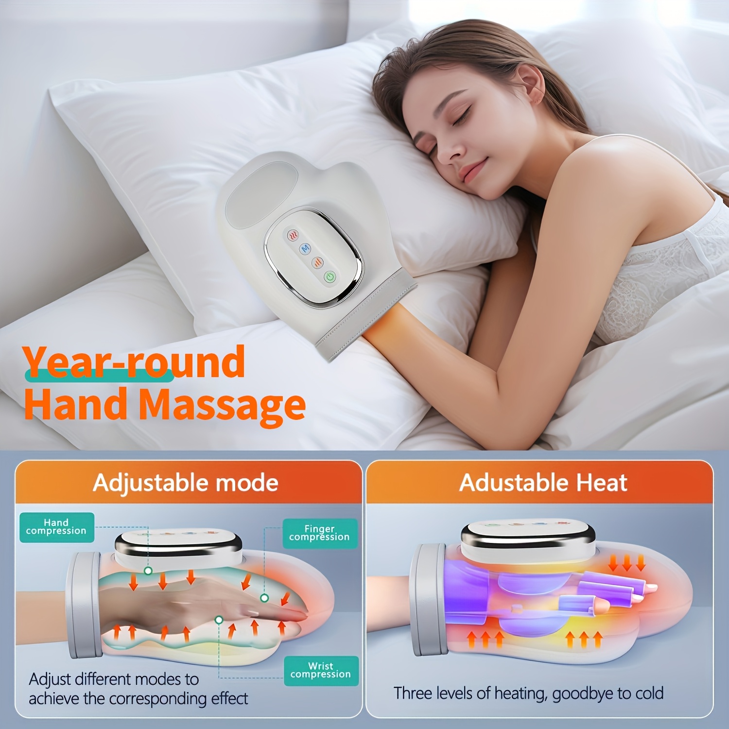 a rechargeable hand massager simulates manual massage hand - Temu Kuwait