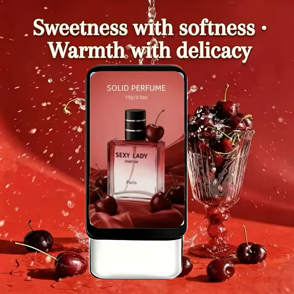 Women's Solid Perfume - Long-lasting Fragrance with a Layered Cherry Rose Scent, Enduring Without Being Overpowering