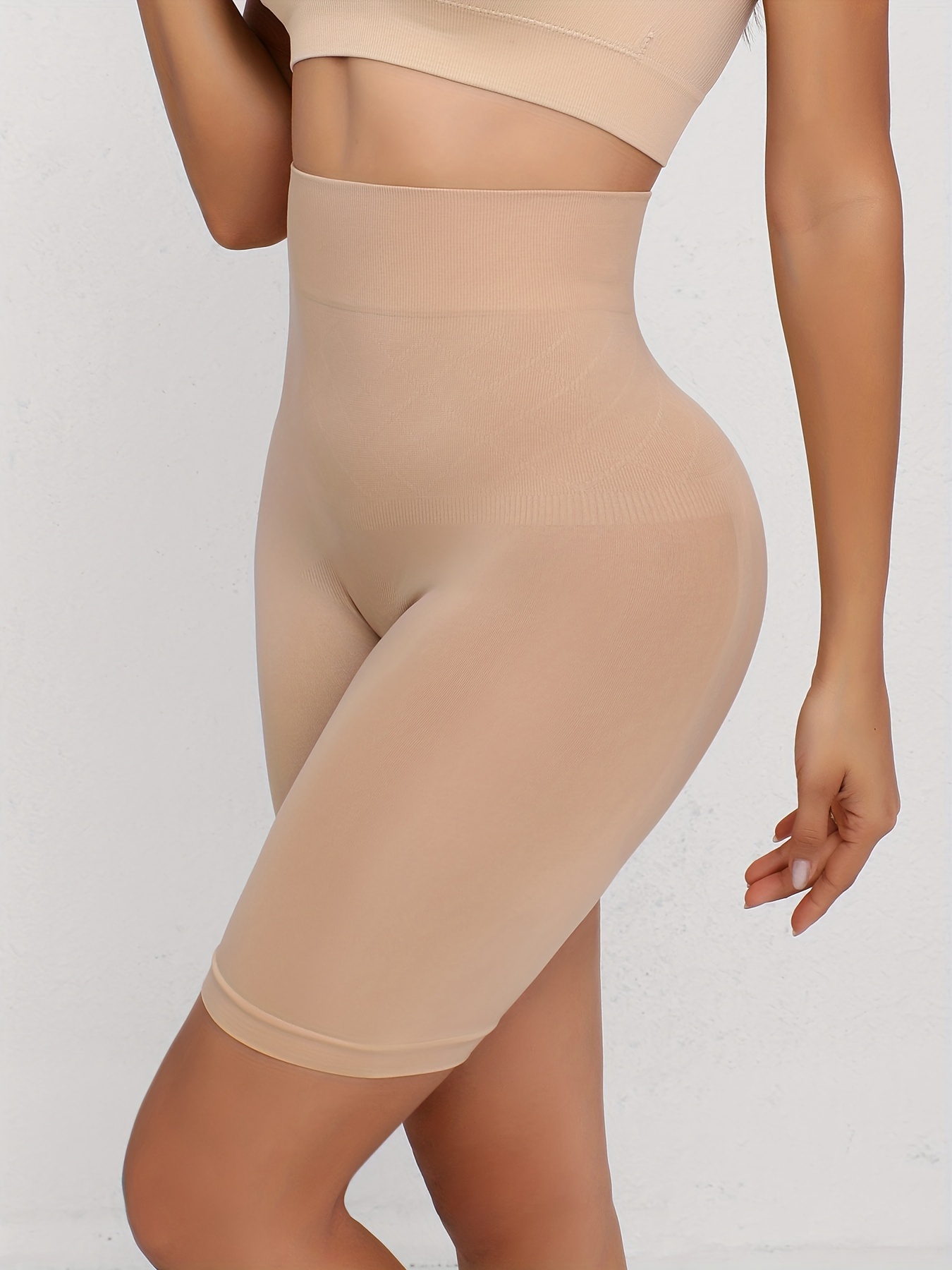High-Waist Tummy Control Shapewear Shorts for Women - Seamless, Anti-Slip Safety Underwear with High Support, No-See-Through Design, and Smooth Texture for a Flattering Look, Everyday Underwear | Seamless Shapewear | Glossy Finish Shorts, High Waist Tummy Control Shapewear