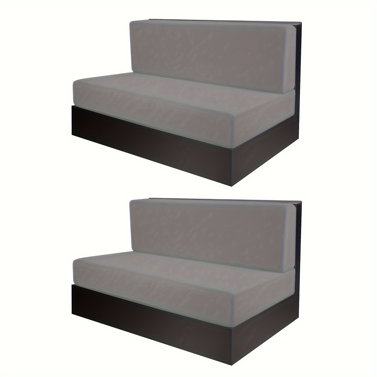Set Of 4 Cushion Covers Made Of 160gsm, In Solid Colors. Elastic Cushion Covers Are Designed For Rvs And Used To Protect Furniture, Including 2 Backrest Covers And 2 Bench Covers