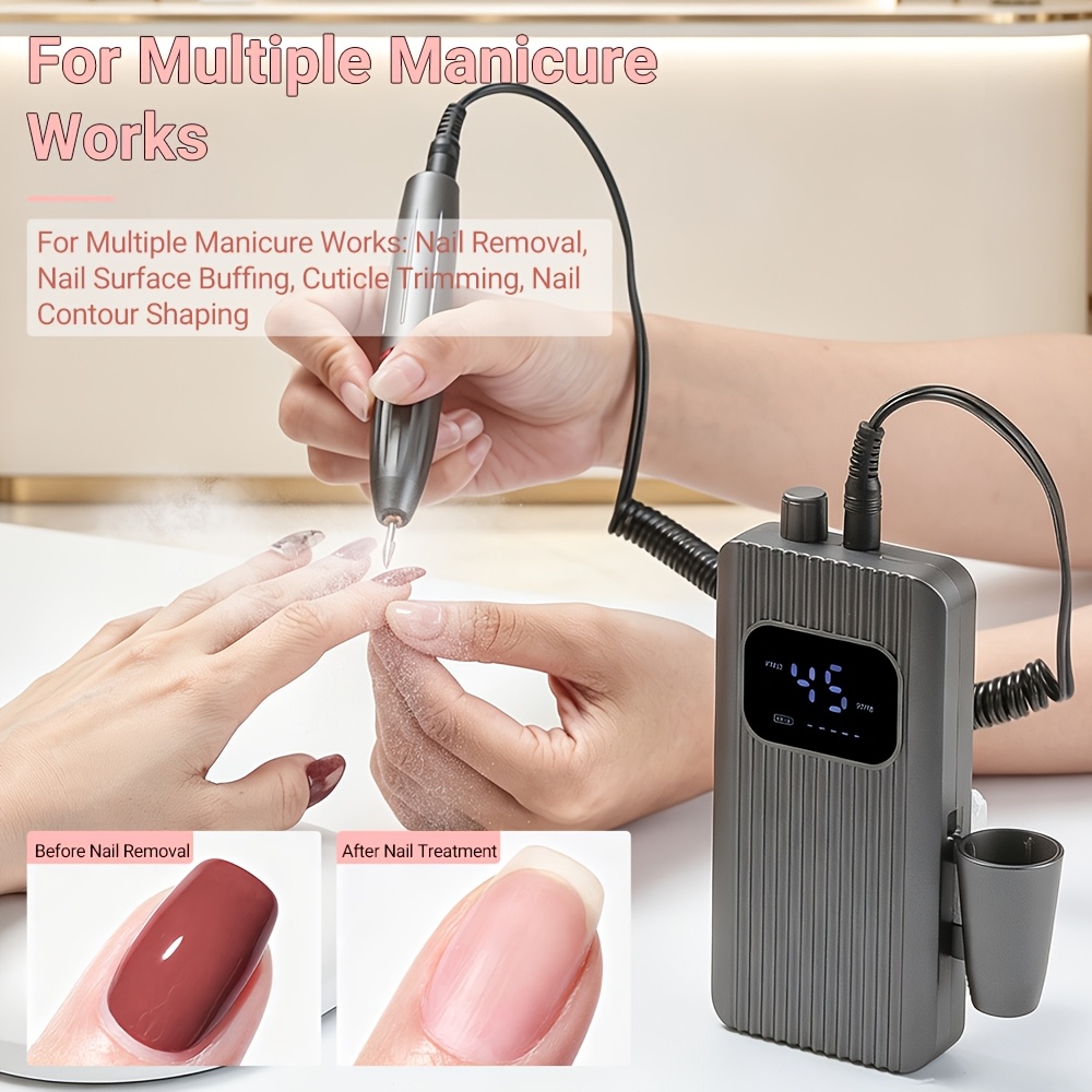 Portable Nail Drill Machine, Rechargeable USB Electric Nail Grinder Set