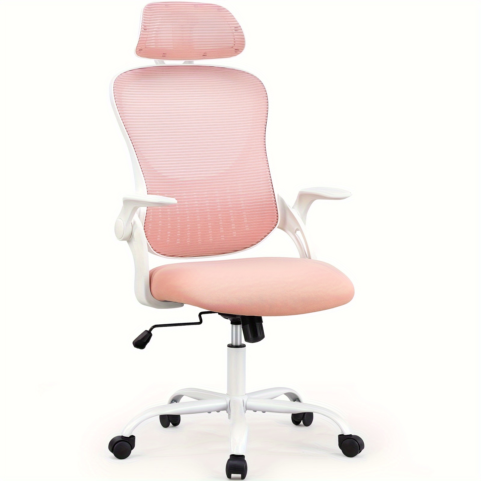 

Olixis Ergonomic Desk Computer Chair, High Back Comfort Swivel Home Gaming Mesh Chair With Wheels, Adjustable Headrest, Flip-up Armrests, 144° Tilt, Suitable For Studying