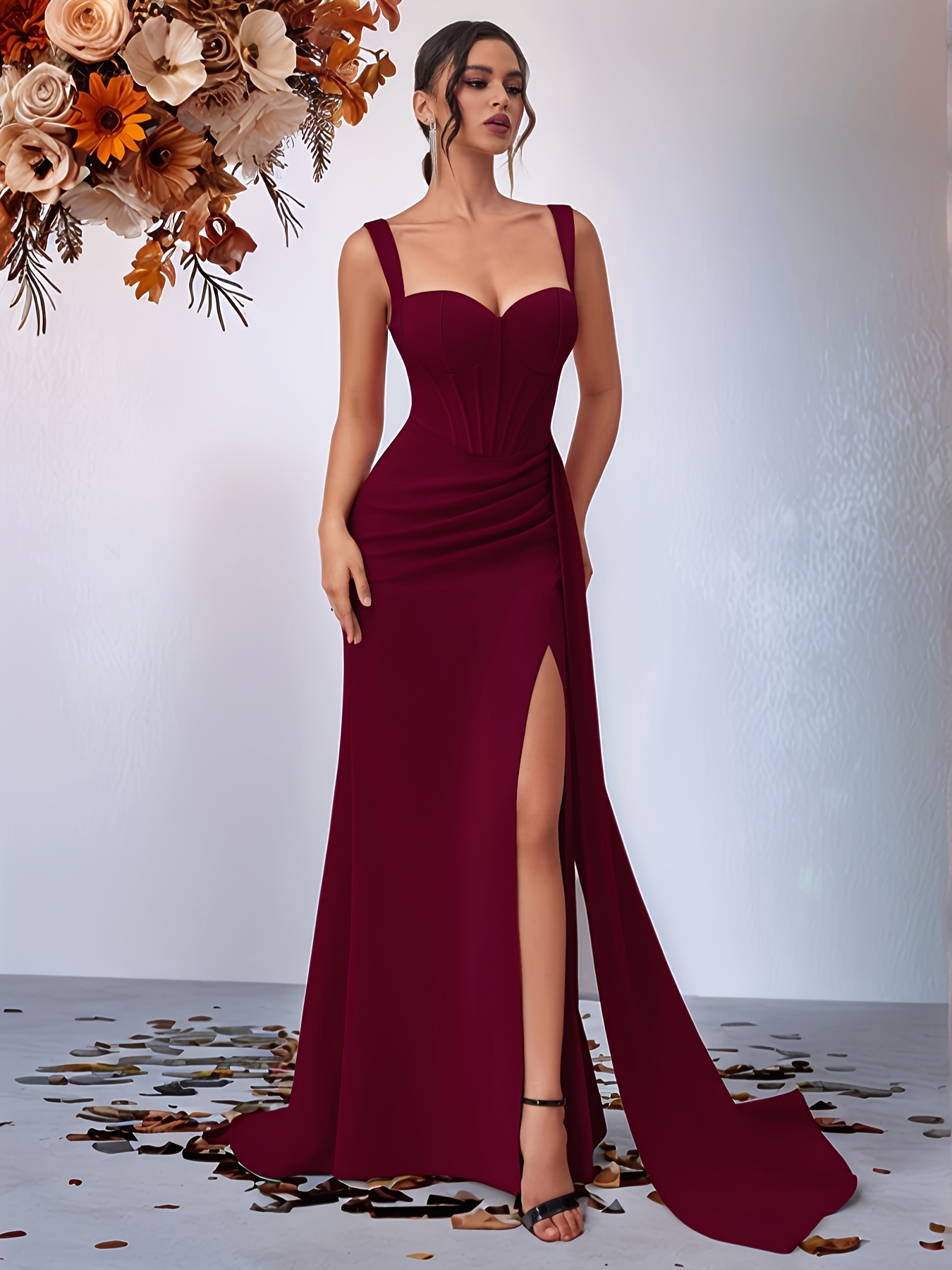 knee length dresses for ladies Women's Chicken Lace Maxi Dress -- Fi-3143 main image 0