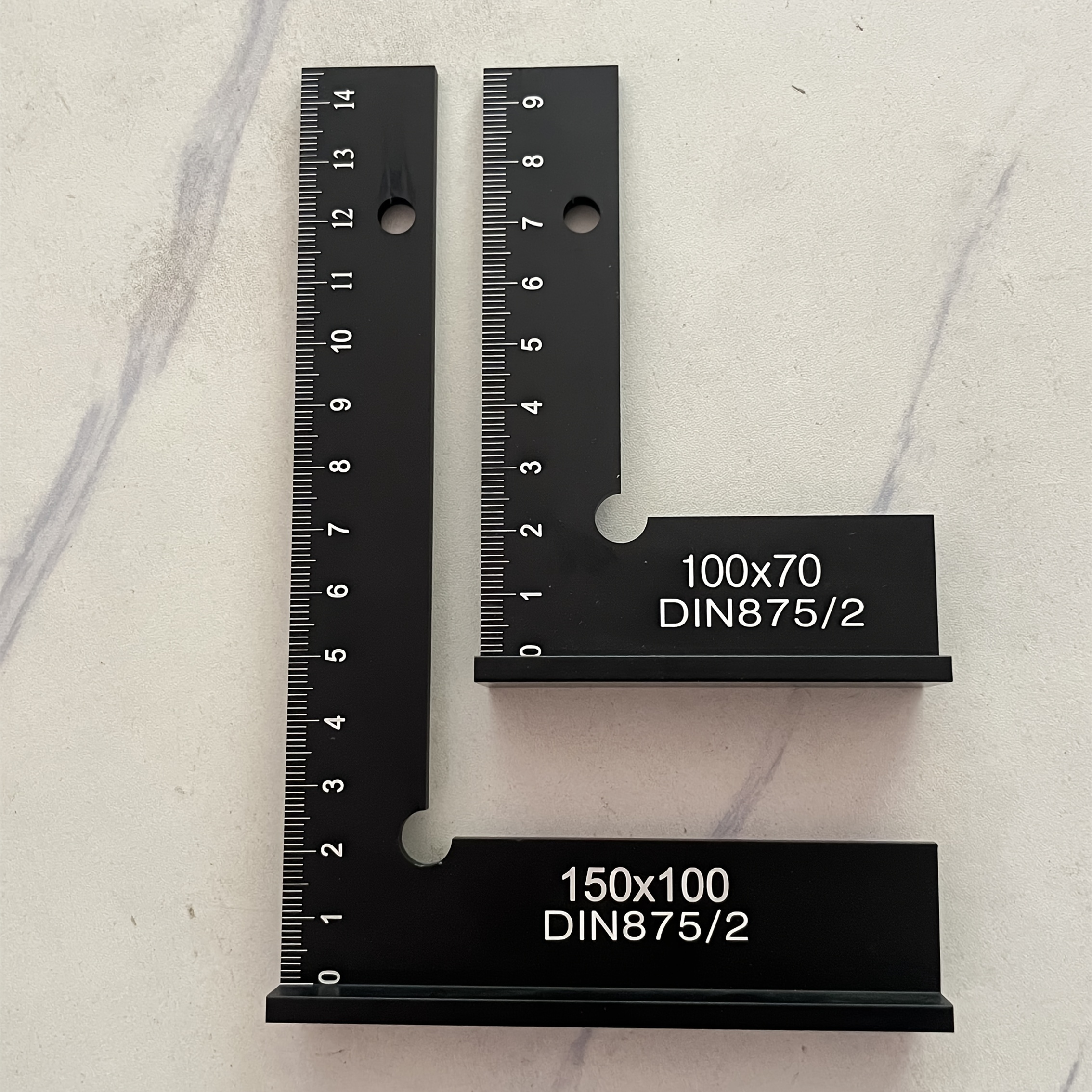 E-shop Graduierte Quadratlineal mit Basis 150*100, 100*70, Material, Flaches Quadratlineal, Basis Messer Kantenwinkel Lineal mit Verbreiterter Basis