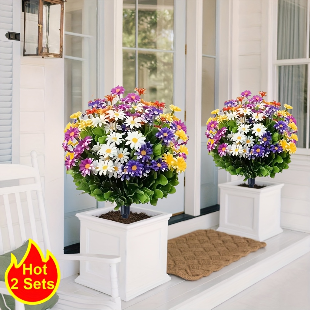 2 sets hochwertige künstliche gänseblümchen