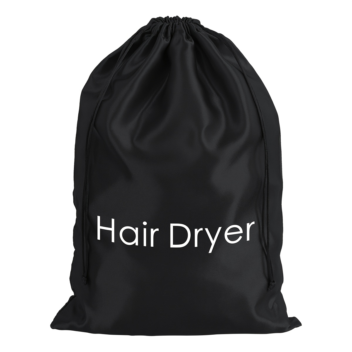 Image of 1pc Hair Dryer Travel Bag With Drawstring,dustproof Storage Satin Bag For All Hair Tools,perfect For Gym, Hotel & Home Use