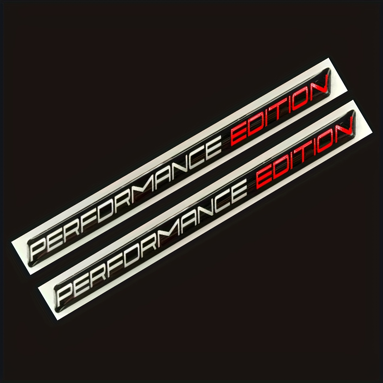 2pcs Performance Edition Emblem Sticker Badge Edition Decal Car Black For Car Motorcycle Truck Bike Suv