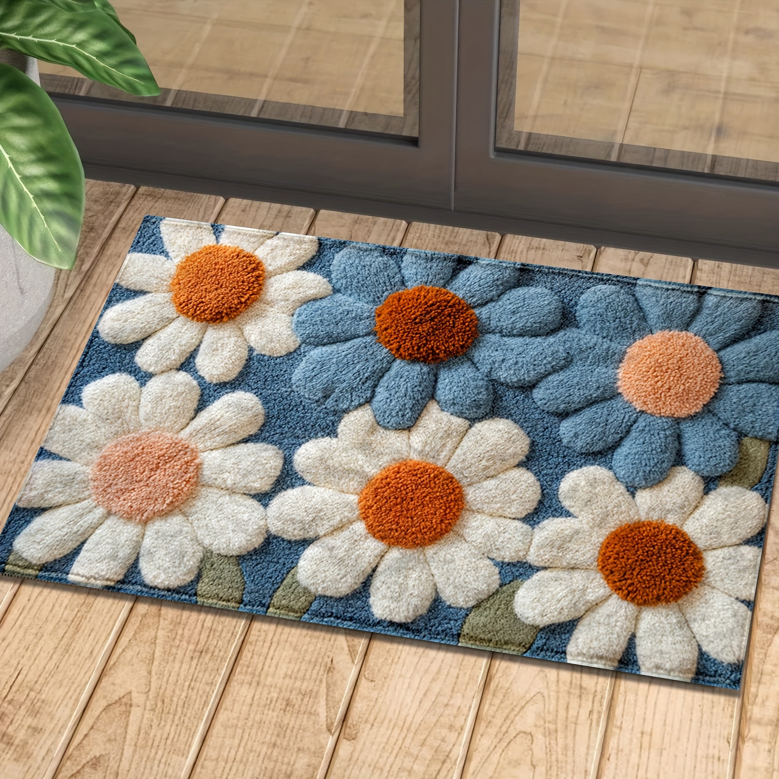 

Jit3d 3d Pattern Bath Rug, Washable, Low Pile, Knit , Tpr Backing, 1350gsm, 0.7cm , , For Bathroom, Bedroom, Kitchen, Entryway - & Use