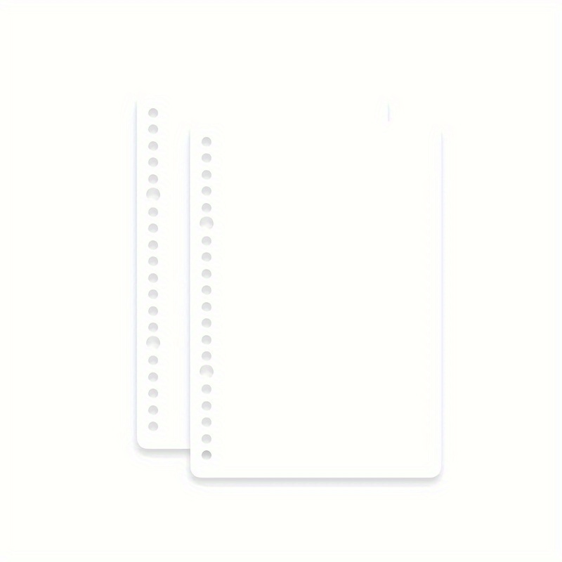 TEMU 2pcs Couverture à Feuilles Mobiles Claspier Plastique A4 30 Trous B5 26 Trous A5 20 Trous Housse de Couverture à Feuilles Mobiles