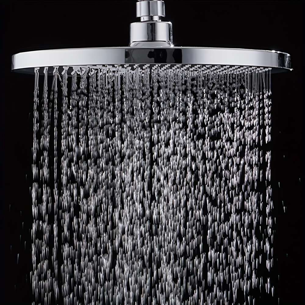 10-inch High-pressure Shower Head Compatible For Bathrooms - Large Shower System With , Wall-mounted/hanging Installation, Plastic Round Showerhead, Single-hole Bath Accessory