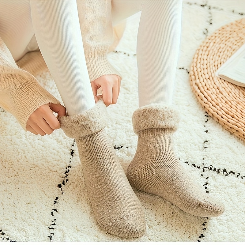 Womens Ultra Soft Thick Fuzzy Thermal Winter Socks Thickened
