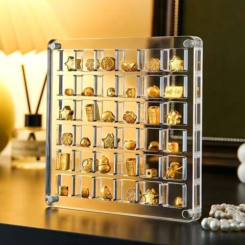 60-Pack 4x4 Cm White Gem Display Boxes – Padded Plastic Storage For Diamonds/Jewelry