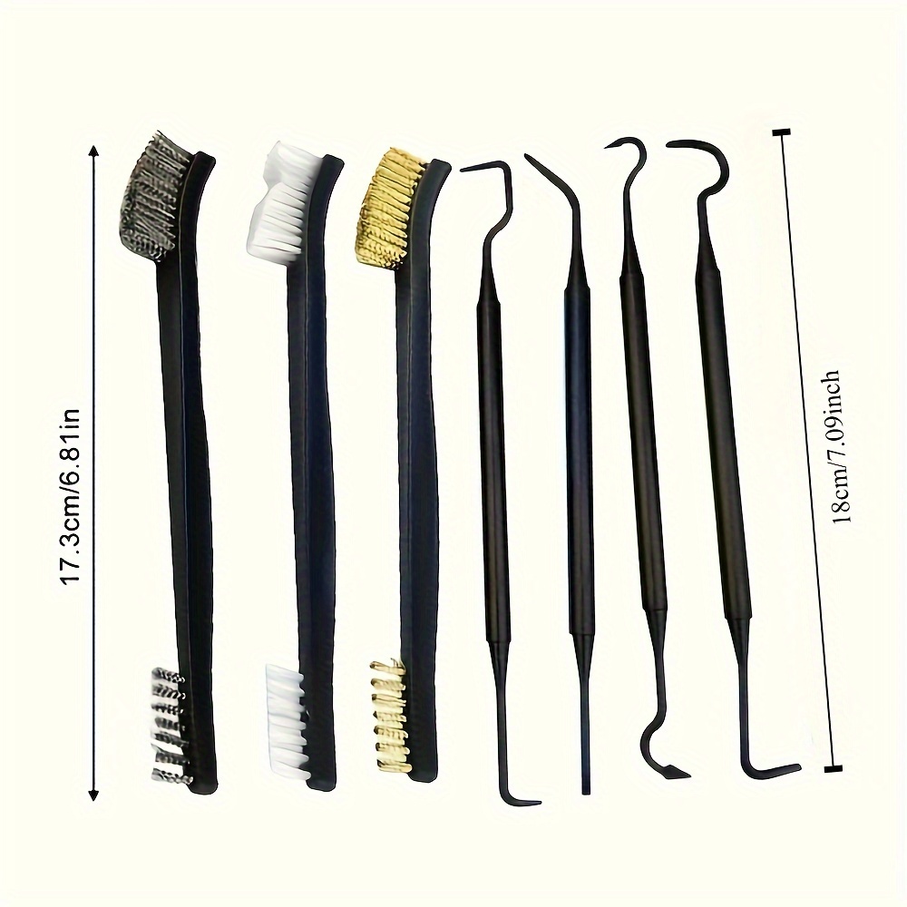 

Kit professionnel de detailing automobile : brosses métalliques de haute qualité et pics en nylon durables - Outils de nettoyage polyvalents à double extrémité pour un toilettage automobile ultime