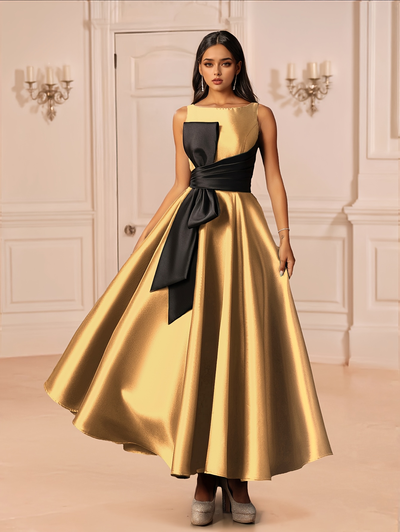 formal gold dress for women Sewing Pattern Jalie 4455 // OLIVIA Sleeveless skating dress and leotard main image 0