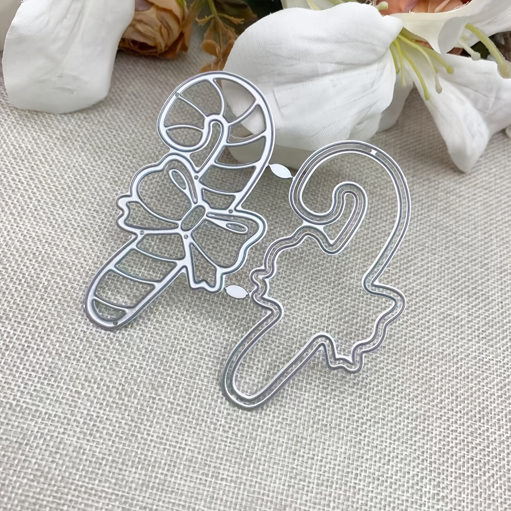 TEMU Fustelle per goffratura e taglio bastoncino di Natale per creazione di biglietti e scrapbooking album